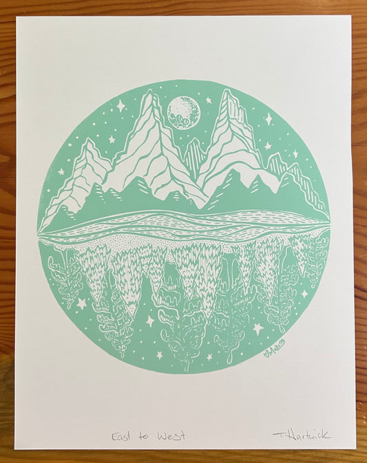 East To West Paper Print