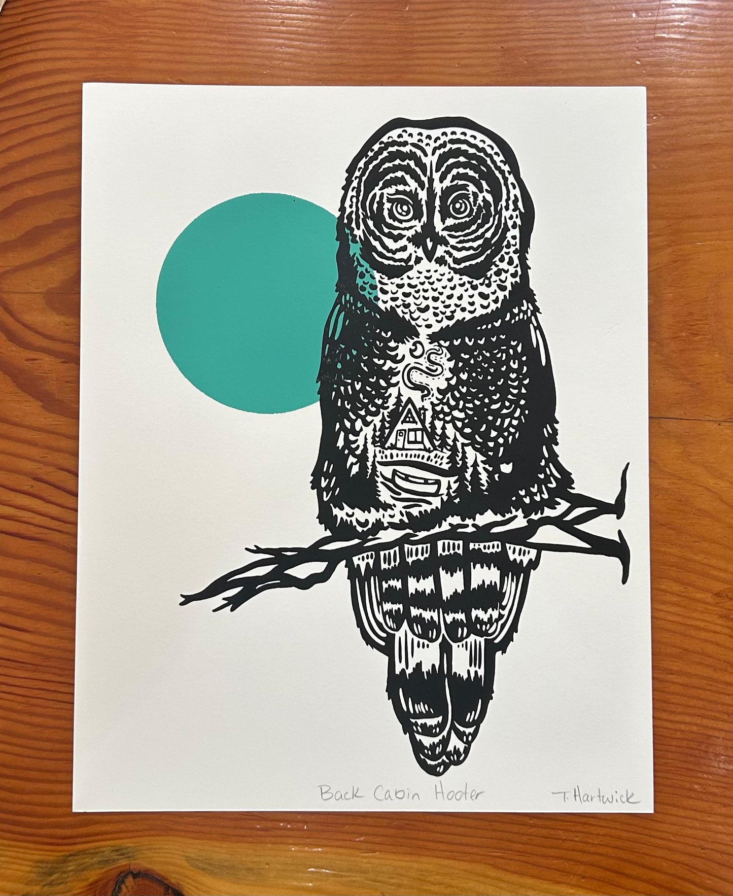 Back Cabin Hooter Paper Print