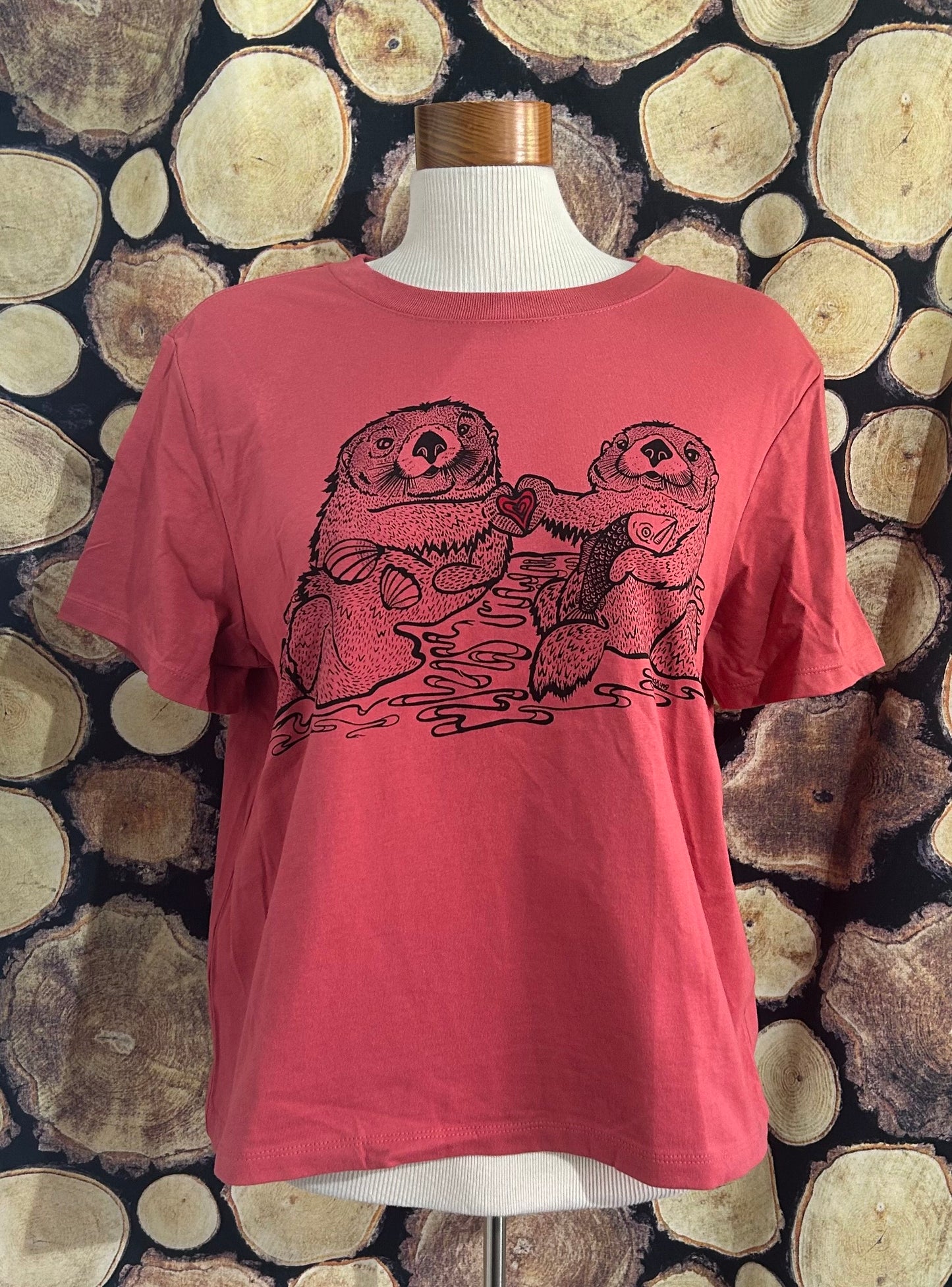 Otters In Love Womens Boxy Tee
