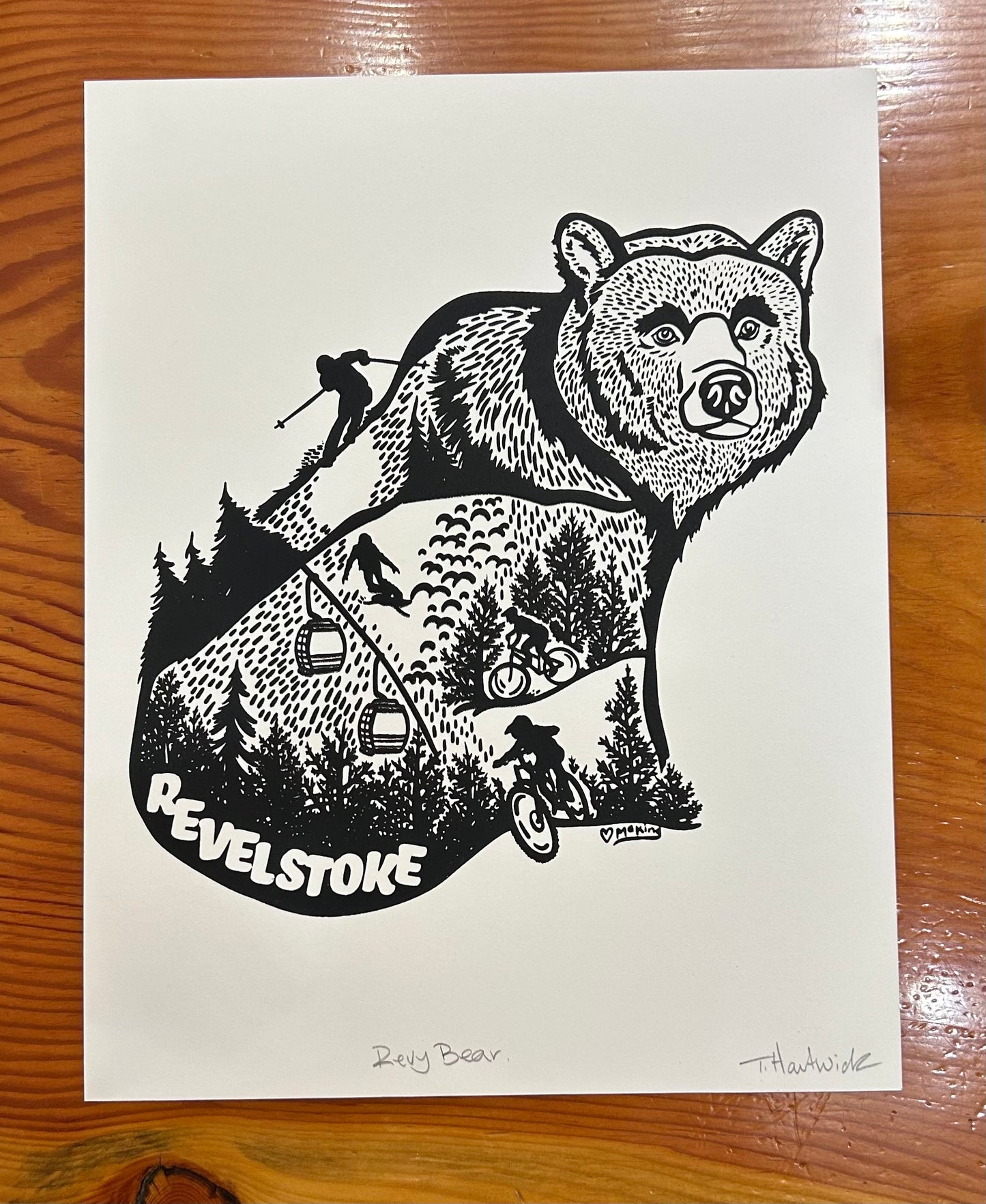 Revy Bear Paper Print
